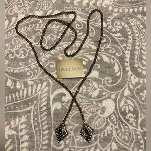 Heidi Daus Long Crystal Beaded Lariat Necklace
